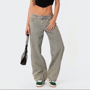 Edikted Magda Low Rise Acid Jeans